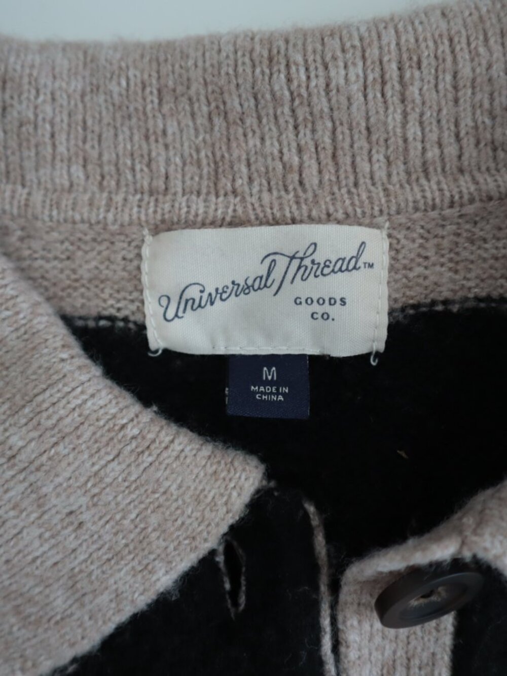 Universal Thread Collared 1/4 Button Striped Rugby Sweater | M - Picture 3 of 7